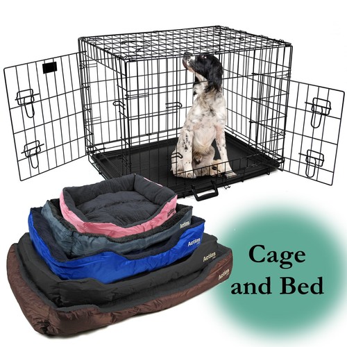 Dog cage with bed metal - cage,