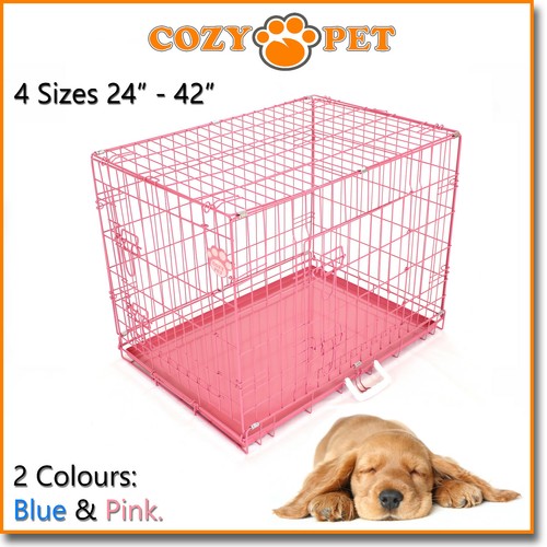 Dog cage pink and blue - and,