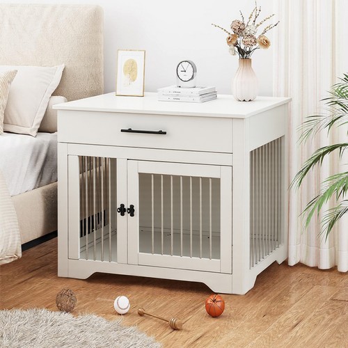 White dog cage - white, crate