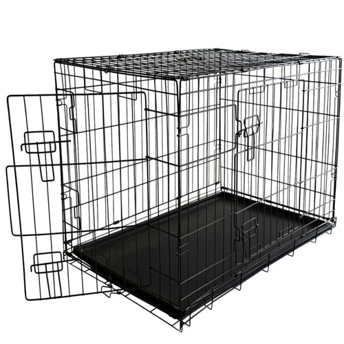Black heavy duty dog crate - heavy,