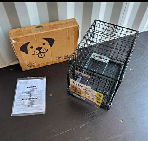 Icrate folding steel dog - in,