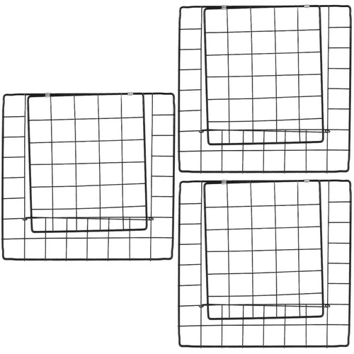 Black iron pet cage - black, door