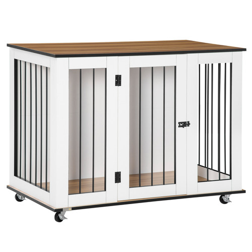 Pawhut dog crate furniture end - dog,