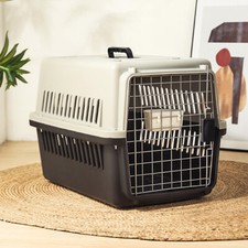 Grey Large Pet Cat Carrier Box