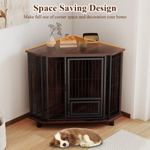 Corner dog crate space saving - corner,