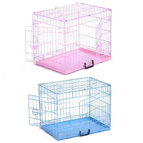 Dog cage pink blue - dog, puppy