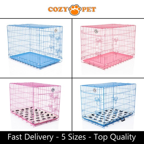 Dog cage blue pink cozy - cage,