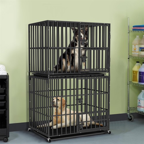 Stackable double dog - double, cage