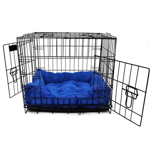 Dog cage with - dog, bed