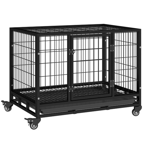 Pawhut metal kennel cage - pawhut,
